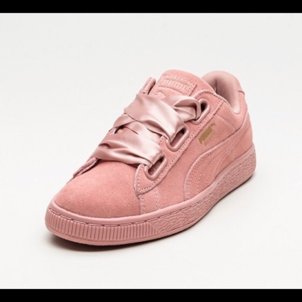 Puma Suede Heart Satin II Dusty Rose Sneakers - Picture 8 of 8